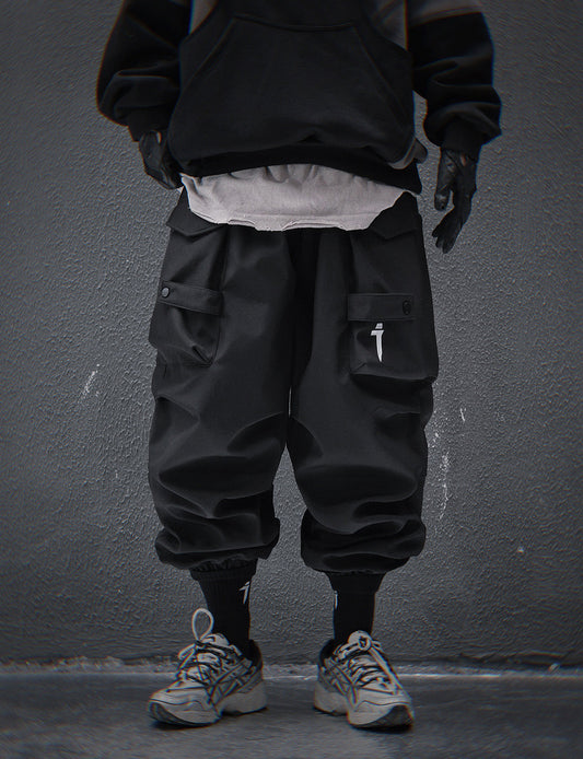 HiP42 Black Techwear Joggers
