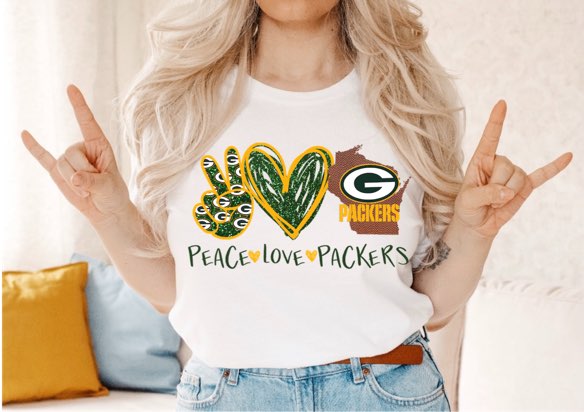 Packers - Design 2 - Peace Love Packers - 2021/2022 - 8 Style Options