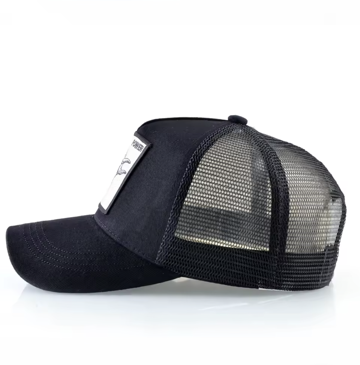 Women's Trucker Hat – Embroidered Bull Patch Snapback