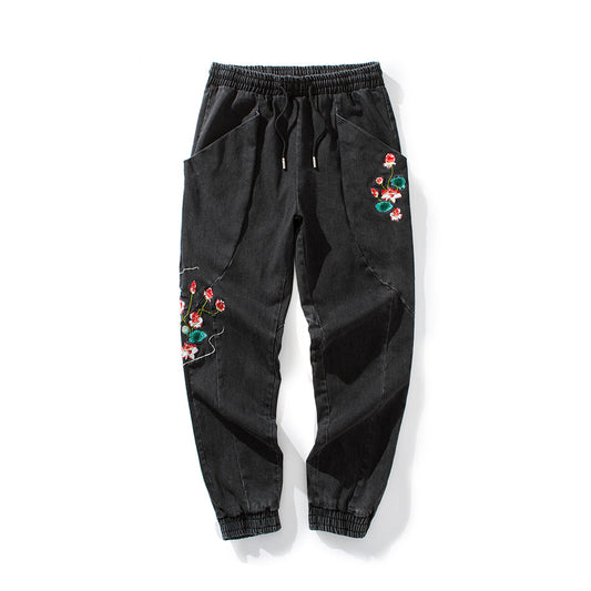 KH7121 Flowers Embroidery Joggers