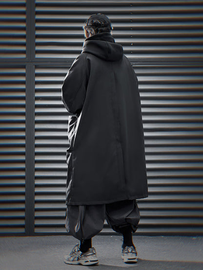 HiJ36 Black Urban Trench Coat