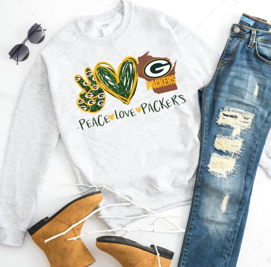 Packers - Design 2 - Peace Love Packers - 2021/2022 - 8 Style Options